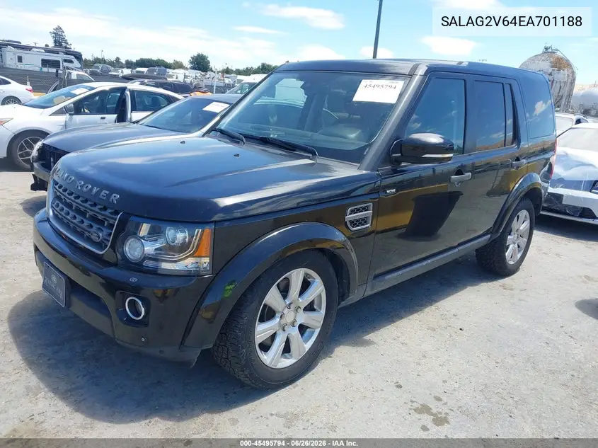 2014 Land Rover Lr4 VIN: SALAG2V64EA701188 Lot: 45495794