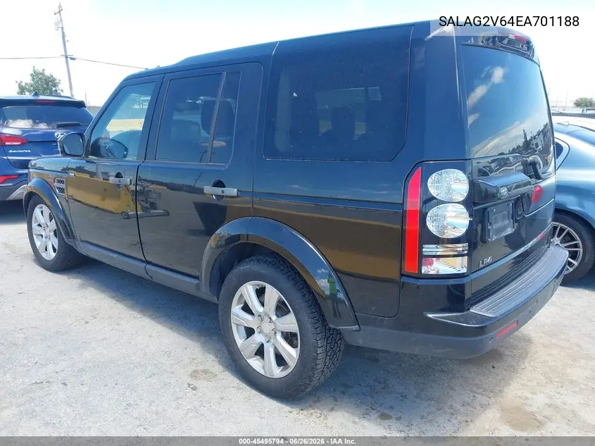 2014 Land Rover Lr4 VIN: SALAG2V64EA701188 Lot: 45495794