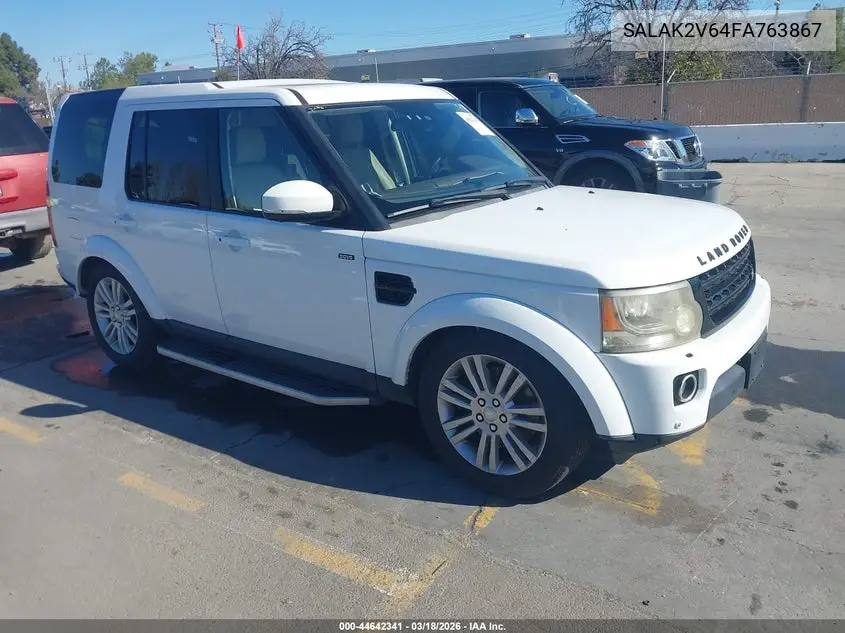 2015 Land Rover Lr4 VIN: SALAK2V64FA763867 Lot: 44642341