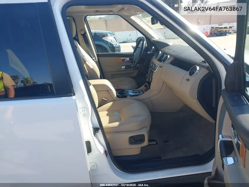 2015 Land Rover Lr4 VIN: SALAK2V64FA763867 Lot: 44642341
