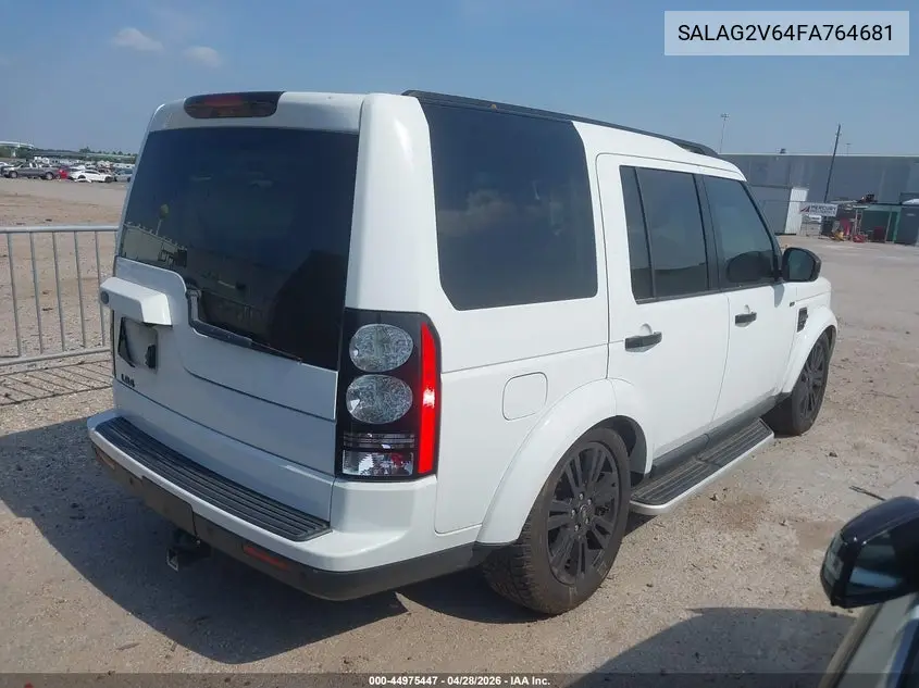 2015 Land Rover Lr4 VIN: SALAG2V64FA764681 Lot: 44975447
