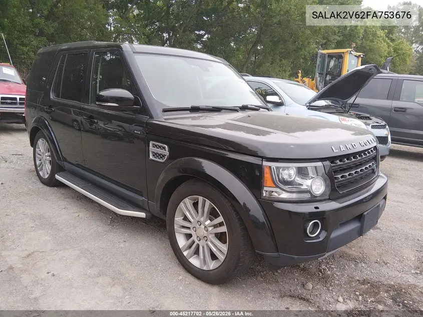2015 Land Rover Lr4 VIN: SALAK2V62FA753676 Lot: 45217702