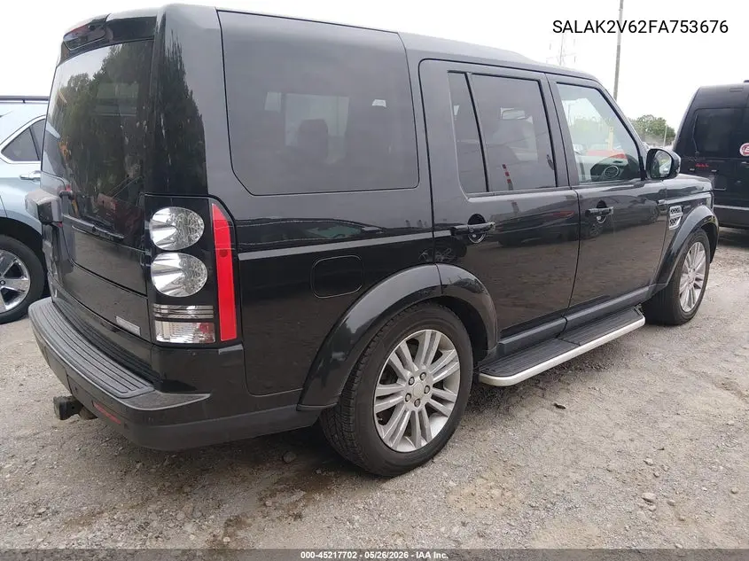 2015 Land Rover Lr4 VIN: SALAK2V62FA753676 Lot: 45217702