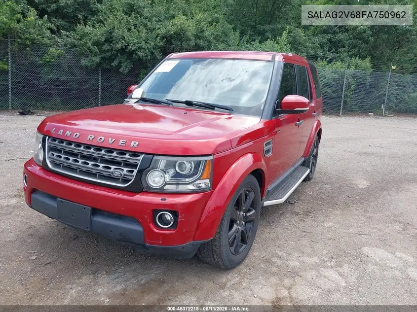 2015 Land Rover Lr4 VIN: SALAG2V68FA750962 Lot: 45372215