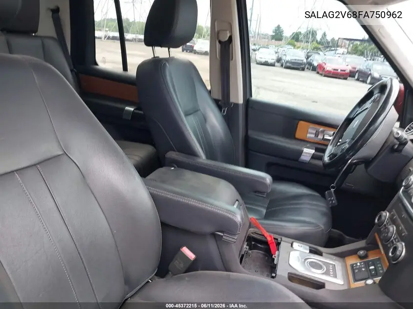 2015 Land Rover Lr4 VIN: SALAG2V68FA750962 Lot: 45372215