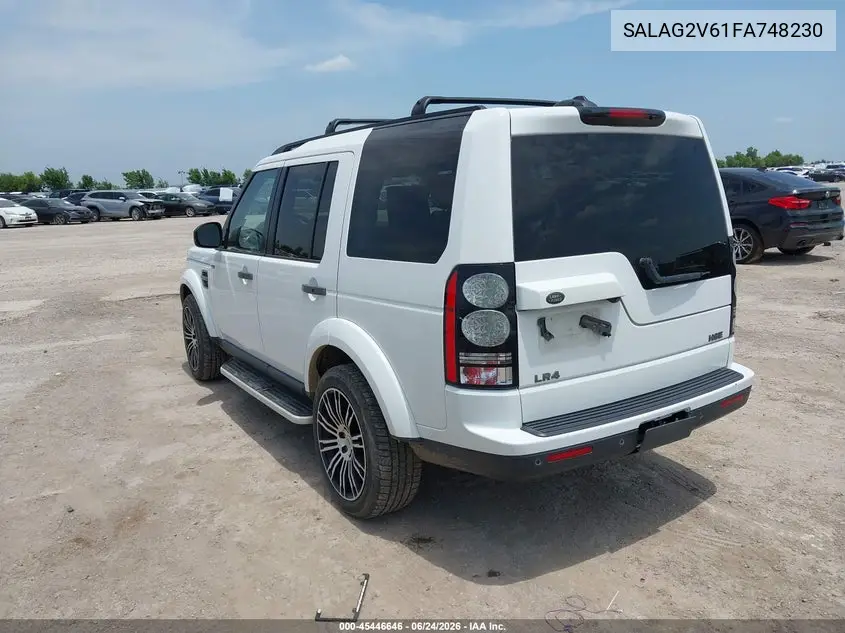 2015 Land Rover Lr4 VIN: SALAG2V61FA748230 Lot: 45446646