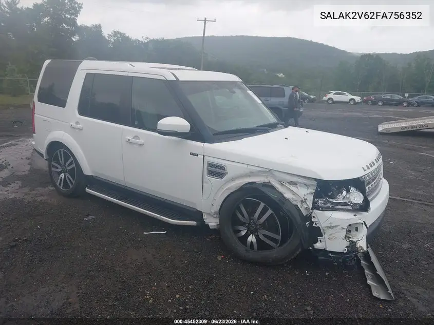 2015 Land Rover Lr4 VIN: SALAK2V62FA756352 Lot: 45452309