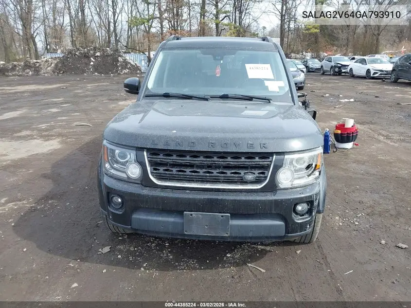 2016 Land Rover Lr4 VIN: SALAG2V64GA793910 Lot: 44385224