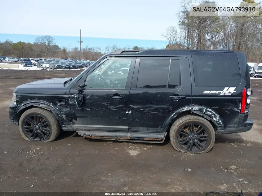 2016 Land Rover Lr4 VIN: SALAG2V64GA793910 Lot: 44385224