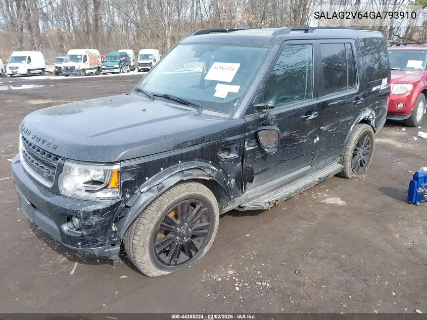 2016 Land Rover Lr4 VIN: SALAG2V64GA793910 Lot: 44385224
