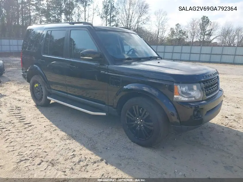 2016 Land Rover Lr4 VIN: SALAG2V69GA792364 Lot: 44434841