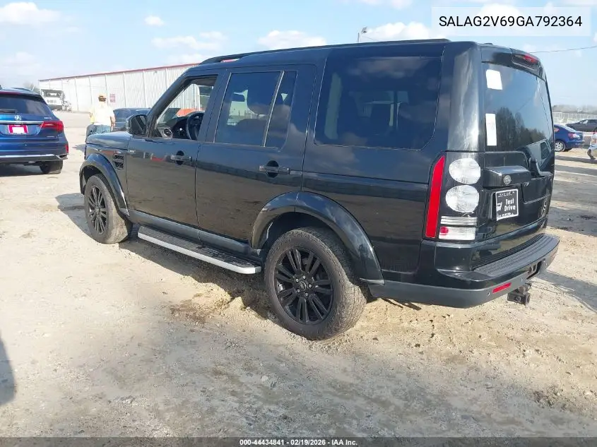 2016 Land Rover Lr4 VIN: SALAG2V69GA792364 Lot: 44434841