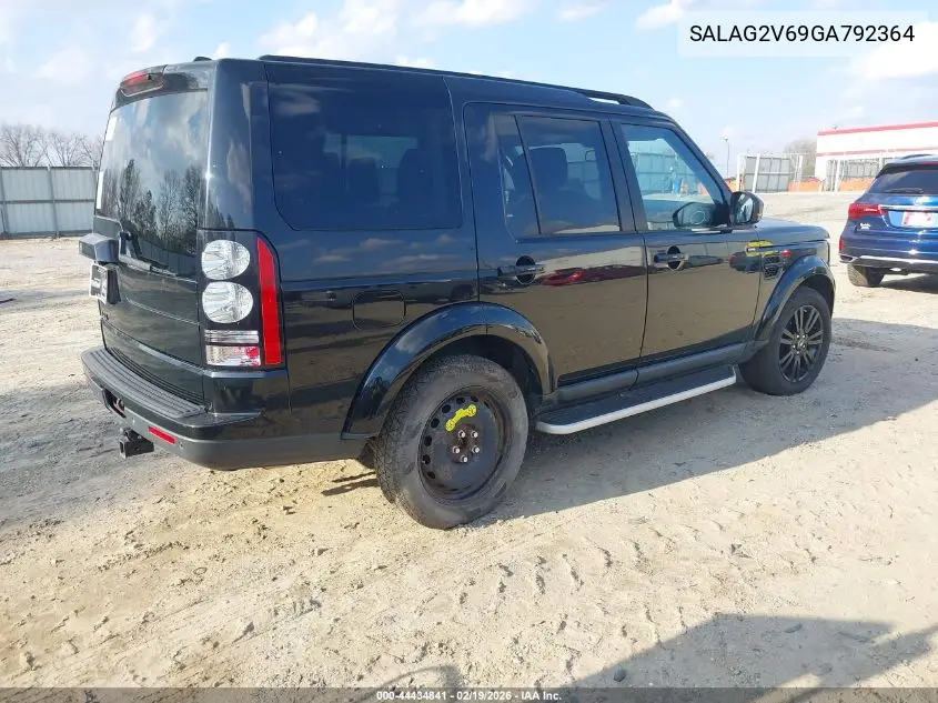 2016 Land Rover Lr4 VIN: SALAG2V69GA792364 Lot: 44434841