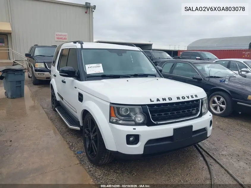 2016 Land Rover Lr4 VIN: SALAG2V6XGA803078 Lot: 44514289