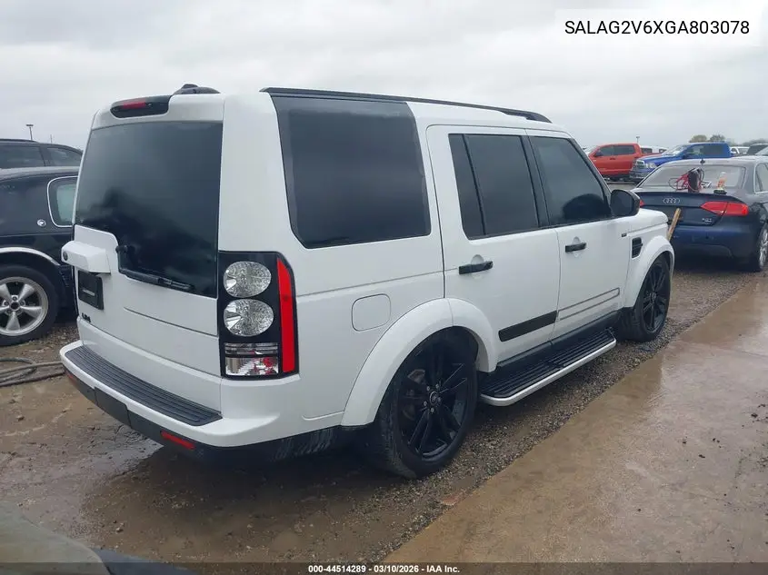 2016 Land Rover Lr4 VIN: SALAG2V6XGA803078 Lot: 44514289
