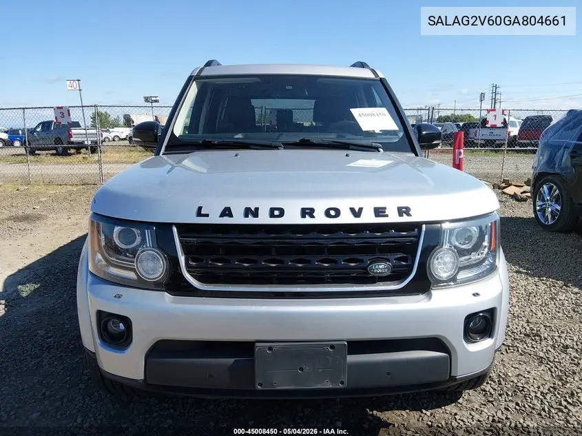 2016 Land Rover Lr4 VIN: SALAG2V60GA804661 Lot: 45008450