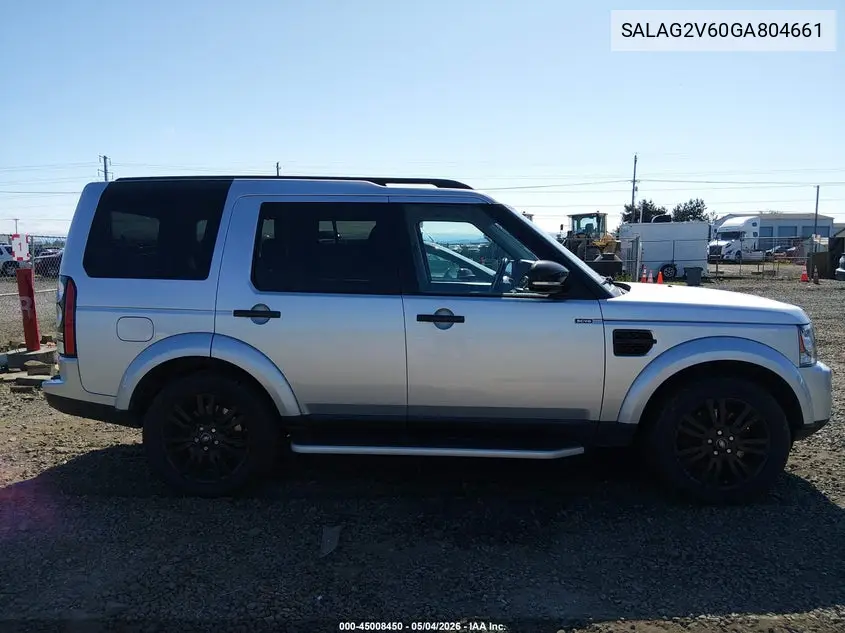 2016 Land Rover Lr4 VIN: SALAG2V60GA804661 Lot: 45008450