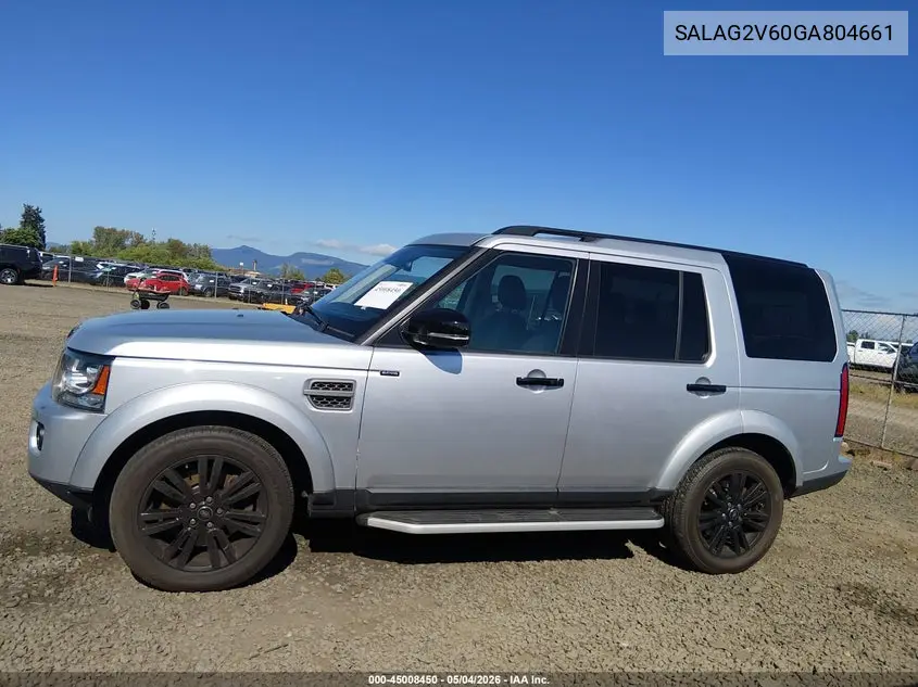 2016 Land Rover Lr4 VIN: SALAG2V60GA804661 Lot: 45008450