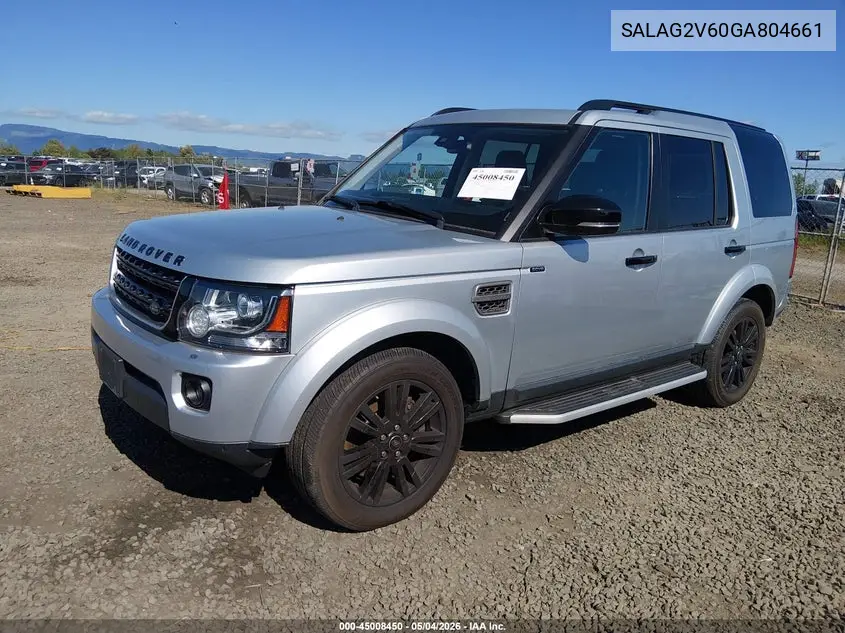 2016 Land Rover Lr4 VIN: SALAG2V60GA804661 Lot: 45008450