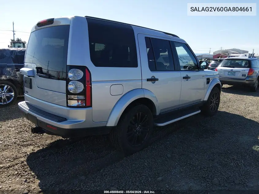 2016 Land Rover Lr4 VIN: SALAG2V60GA804661 Lot: 45008450