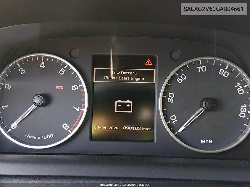2016 Land Rover Lr4 VIN: SALAG2V60GA804661 Lot: 45008450