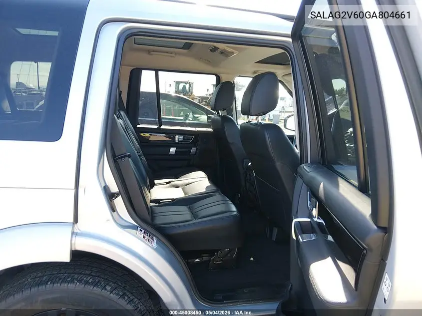 2016 Land Rover Lr4 VIN: SALAG2V60GA804661 Lot: 45008450