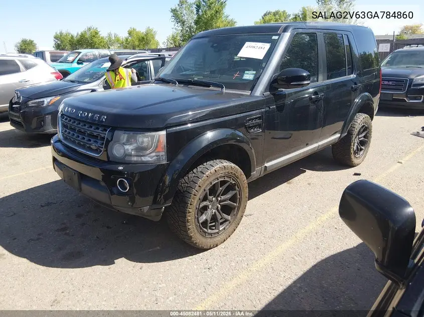 2016 Land Rover Lr4 VIN: SALAG2V63GA784860 Lot: 45082481
