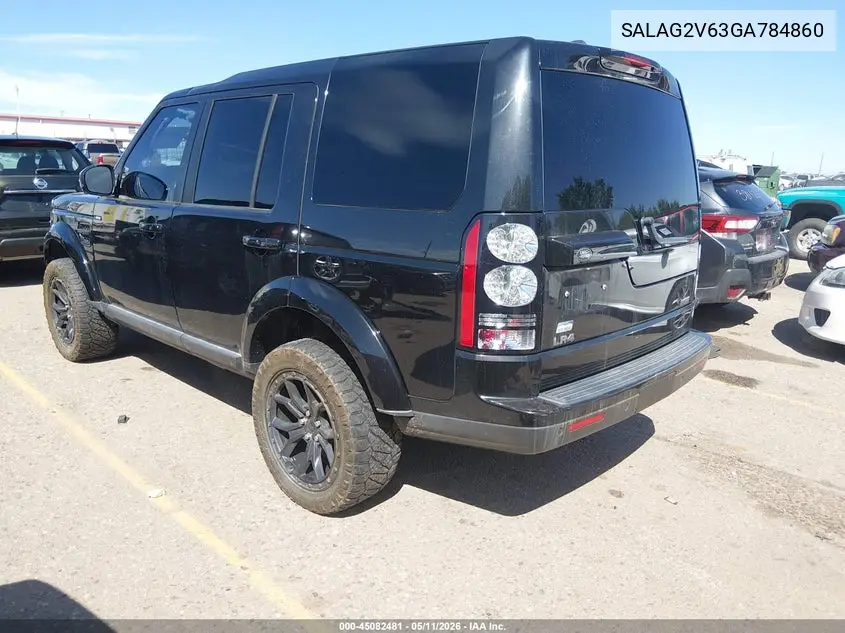 2016 Land Rover Lr4 VIN: SALAG2V63GA784860 Lot: 45082481