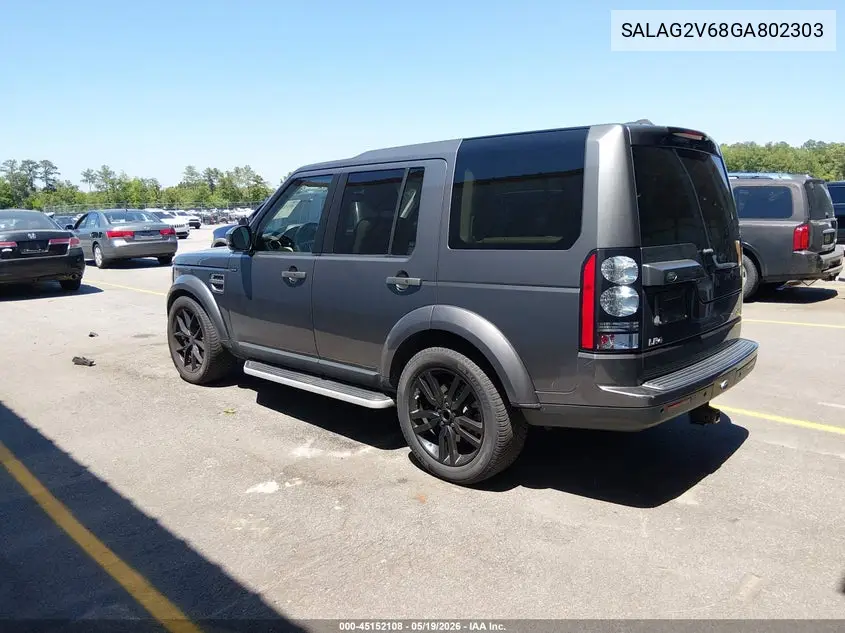 2016 Land Rover Lr4 VIN: SALAG2V68GA802303 Lot: 45152108