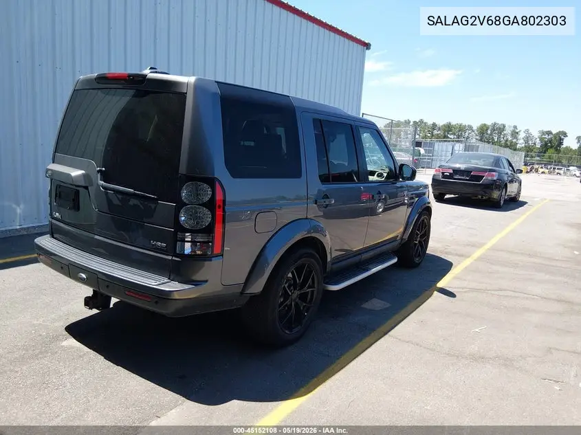 2016 Land Rover Lr4 VIN: SALAG2V68GA802303 Lot: 45152108