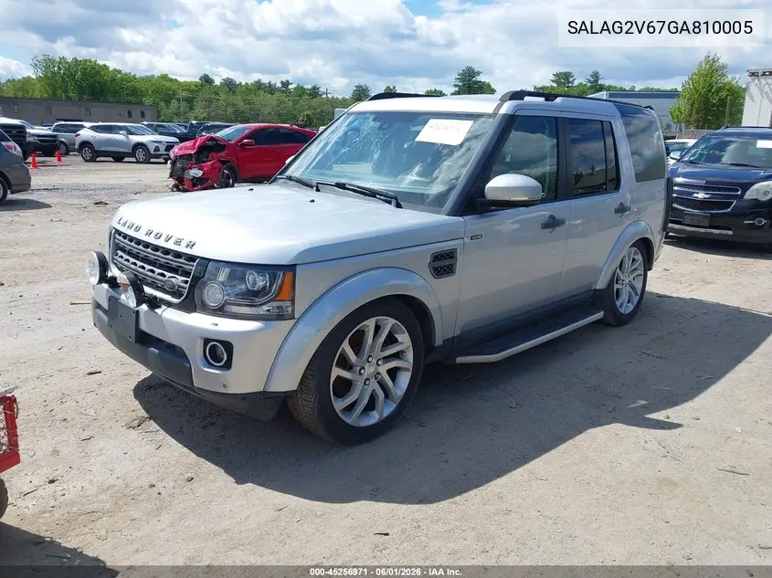 2016 Land Rover Lr4 VIN: SALAG2V67GA810005 Lot: 45256971