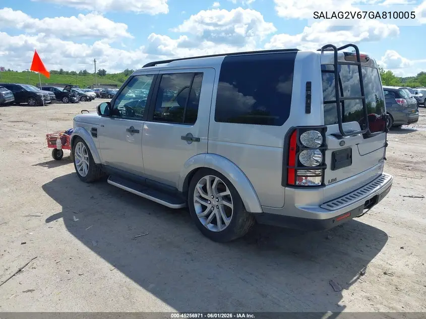 2016 Land Rover Lr4 VIN: SALAG2V67GA810005 Lot: 45256971