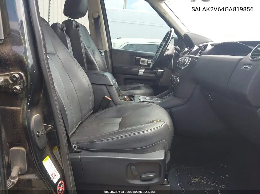 2016 Land Rover Lr4 VIN: SALAK2V64GA819856 Lot: 45287163