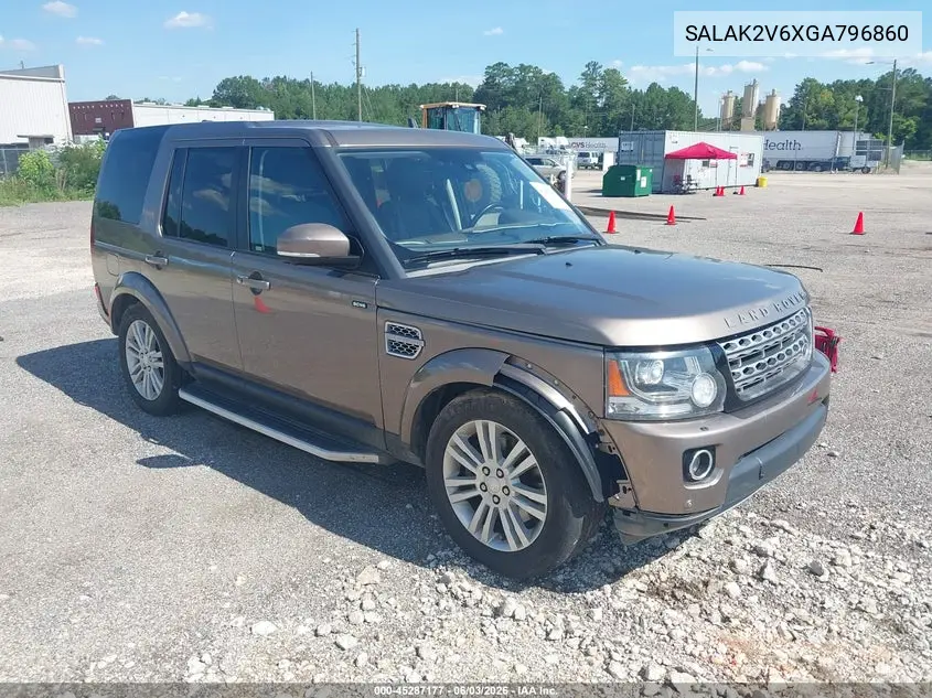 2016 Land Rover Lr4 VIN: SALAK2V6XGA796860 Lot: 45287177