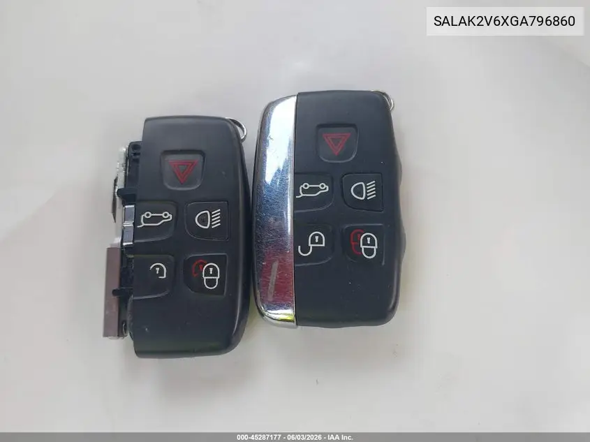 2016 Land Rover Lr4 VIN: SALAK2V6XGA796860 Lot: 45287177