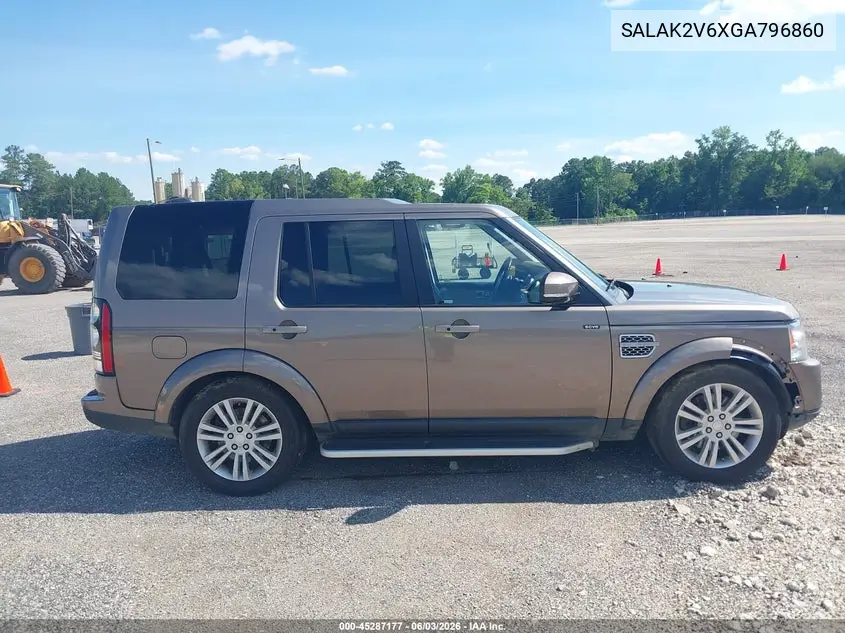 2016 Land Rover Lr4 VIN: SALAK2V6XGA796860 Lot: 45287177