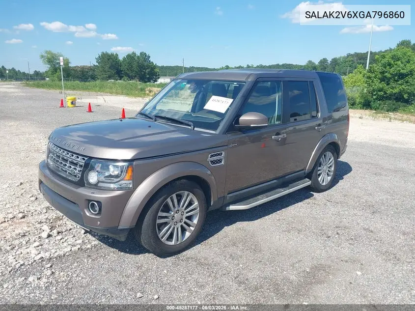 2016 Land Rover Lr4 VIN: SALAK2V6XGA796860 Lot: 45287177
