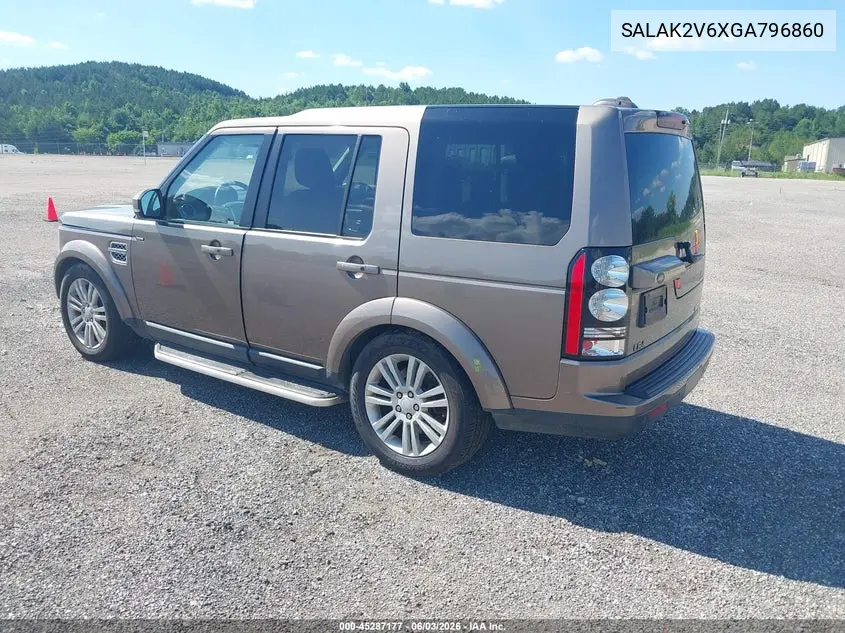 2016 Land Rover Lr4 VIN: SALAK2V6XGA796860 Lot: 45287177