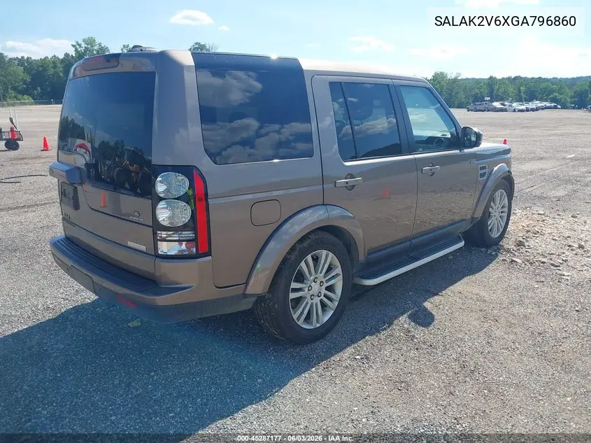 2016 Land Rover Lr4 VIN: SALAK2V6XGA796860 Lot: 45287177