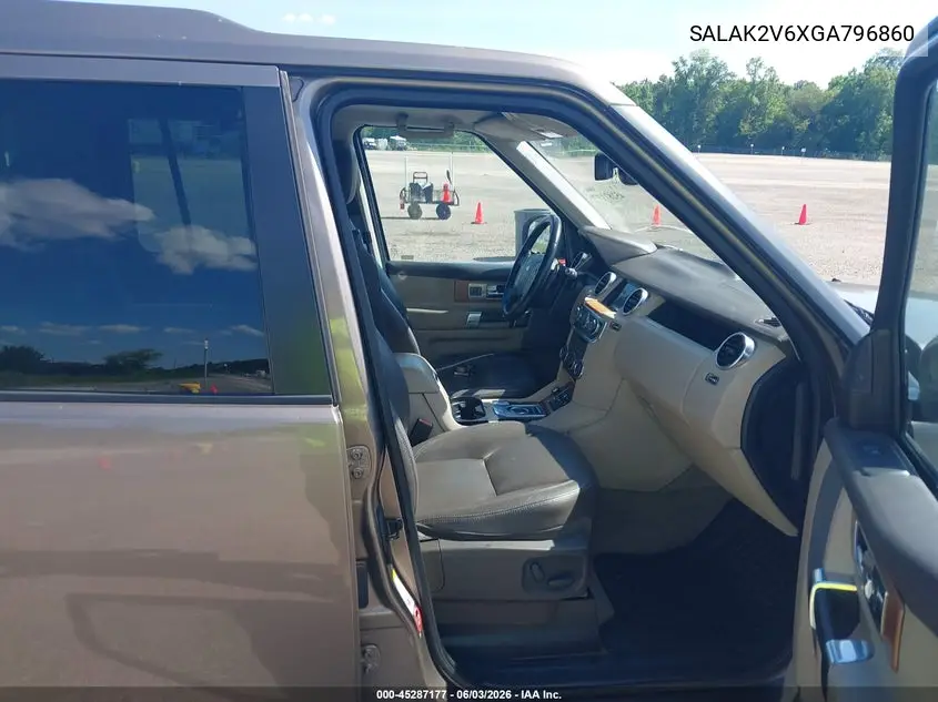 2016 Land Rover Lr4 VIN: SALAK2V6XGA796860 Lot: 45287177