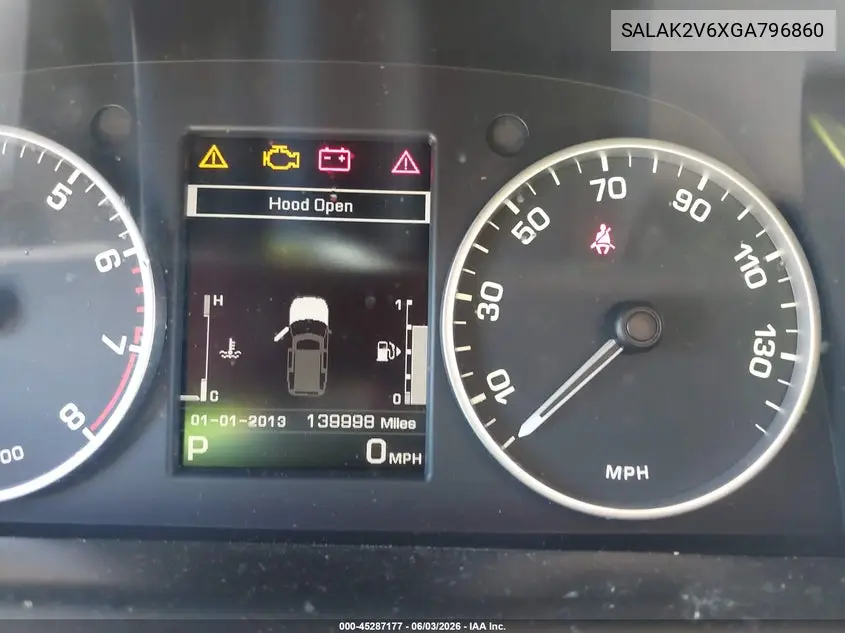 2016 Land Rover Lr4 VIN: SALAK2V6XGA796860 Lot: 45287177