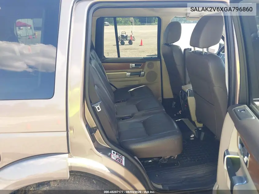 2016 Land Rover Lr4 VIN: SALAK2V6XGA796860 Lot: 45287177