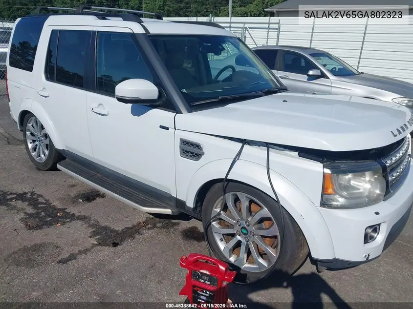 2016 Land Rover Lr4 VIN: SALAK2V65GA802323 Lot: 45388642