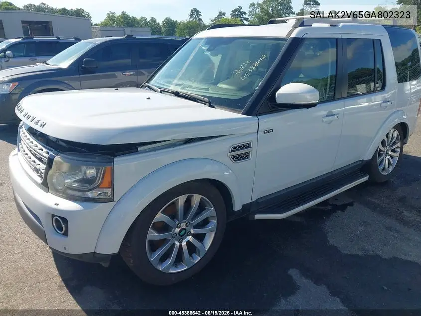 2016 Land Rover Lr4 VIN: SALAK2V65GA802323 Lot: 45388642