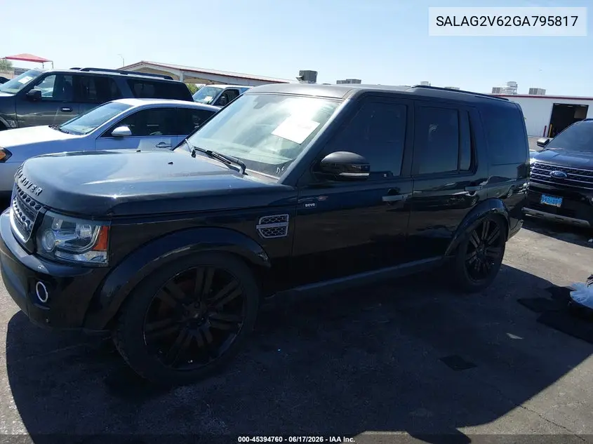 2016 Land Rover Lr4 VIN: SALAG2V62GA795817 Lot: 45394760