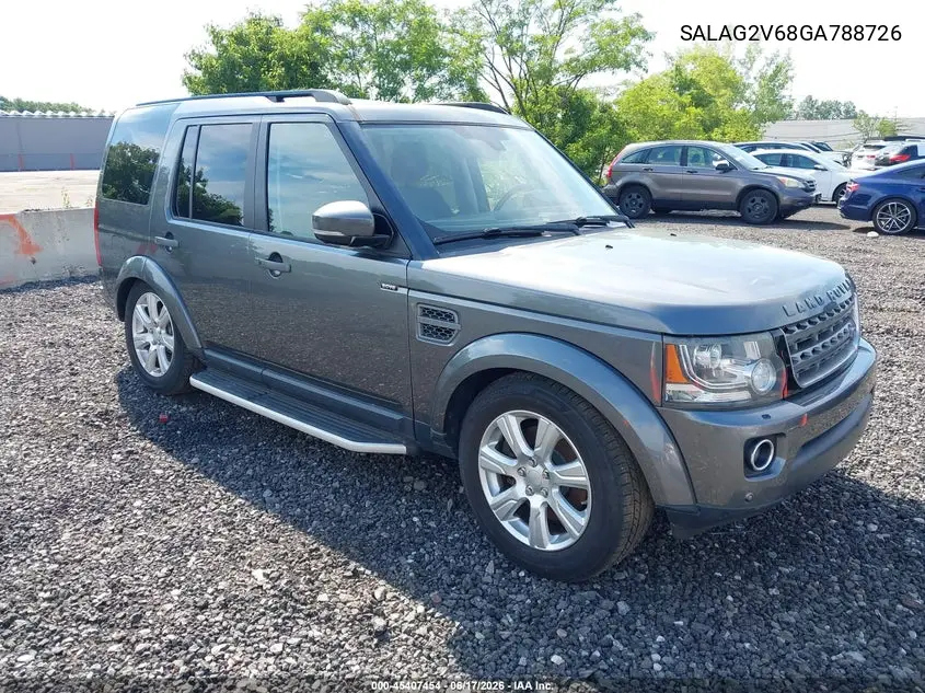 2016 Land Rover Lr4 VIN: SALAG2V68GA788726 Lot: 45407454