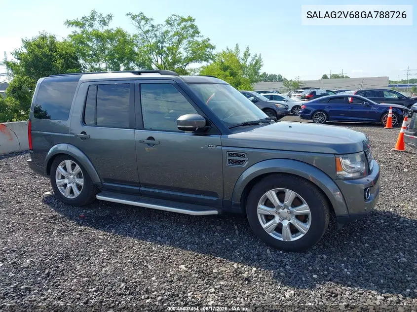 2016 Land Rover Lr4 VIN: SALAG2V68GA788726 Lot: 45407454