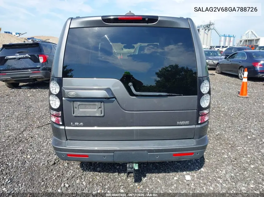 2016 Land Rover Lr4 VIN: SALAG2V68GA788726 Lot: 45407454