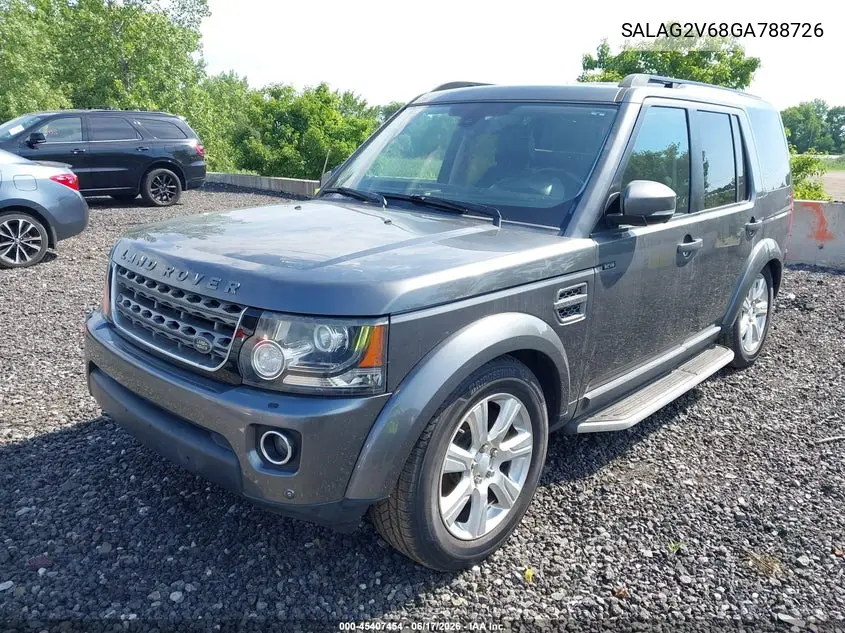 2016 Land Rover Lr4 VIN: SALAG2V68GA788726 Lot: 45407454