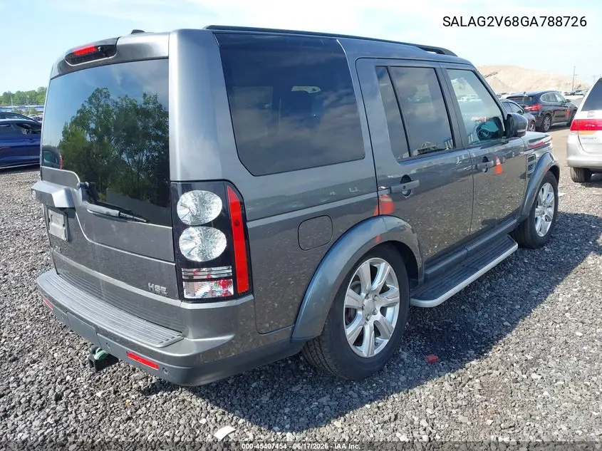 2016 Land Rover Lr4 VIN: SALAG2V68GA788726 Lot: 45407454
